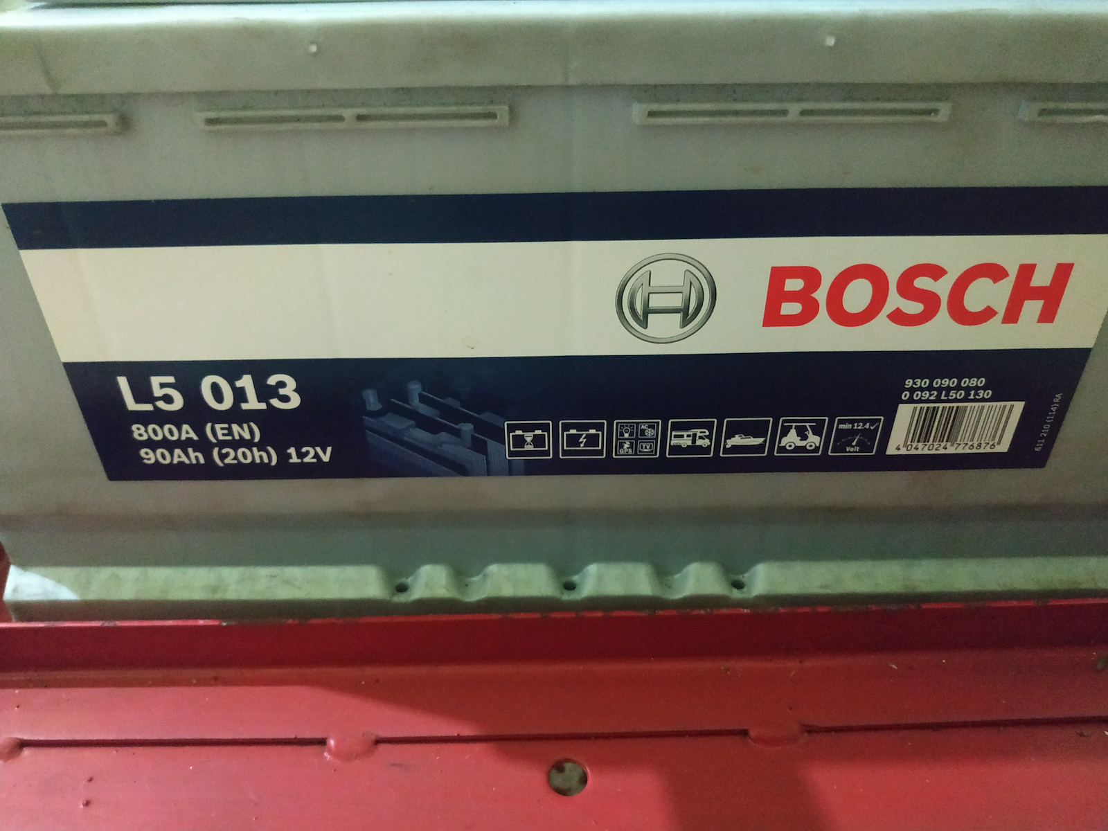 Batterie décharge lente Bosch L5013 12v 90ah 0092L50130 X5D