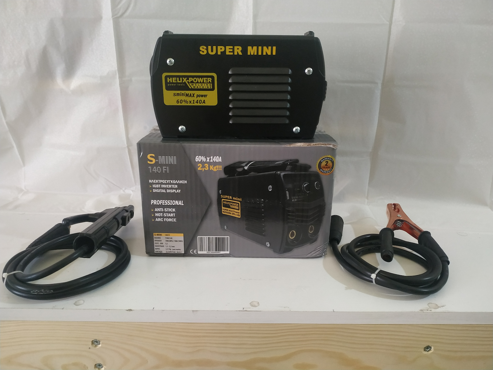 Helix S-Mini 140 FI Ηλεκτροκόλληση Inverter MMA με Μέγιστο Ρεύμα Συγκόλλησης 140A και Κύκλο Εργασίας 60%