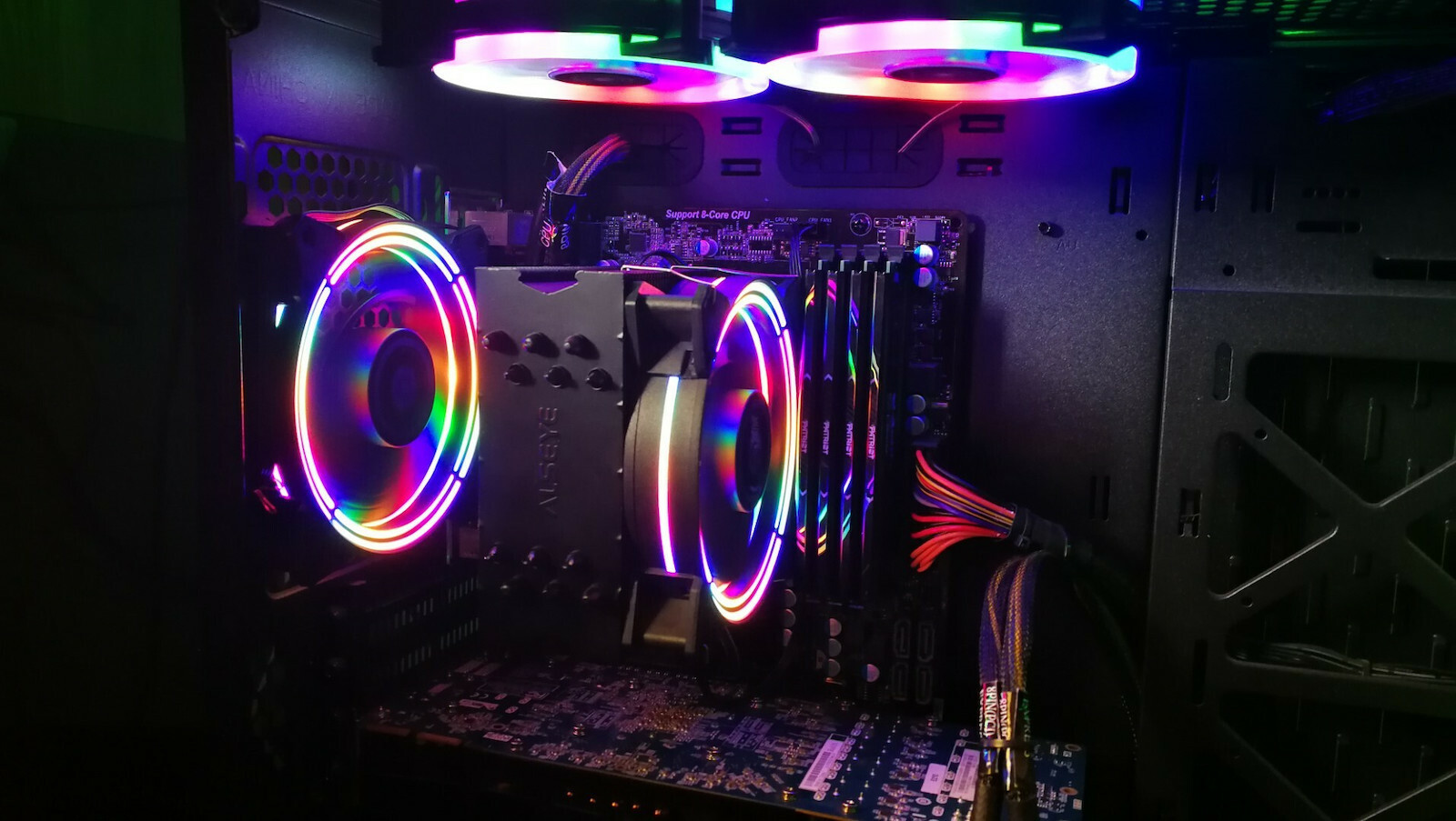 Alseye H120D CPU Kühlung Doppellüfter für Socket /A/M/4/ / / /1/1/5/x/ / mit RGB Beleuchtung Schwarz
