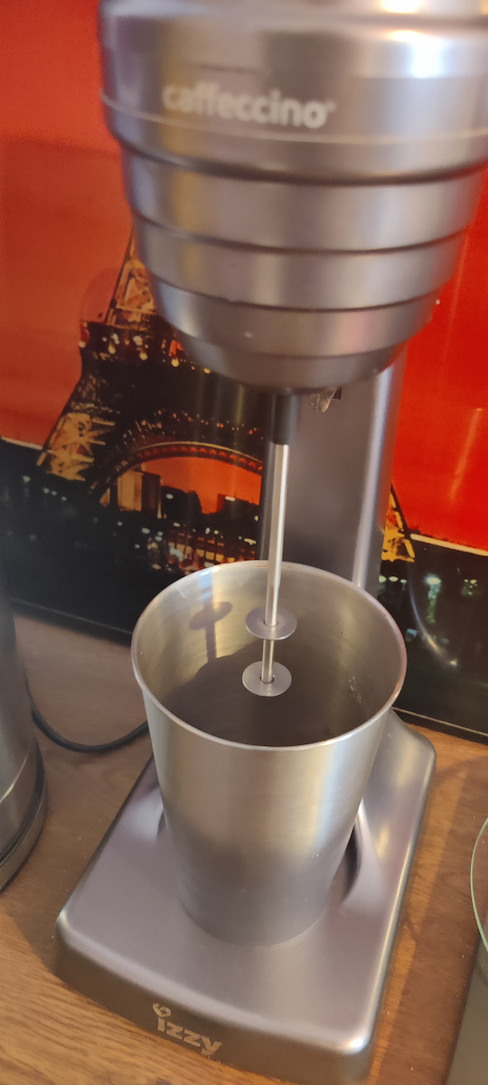 Izzy Caffeccino F-120 Milk Frother Tabletop 120W with 2 Speed Level Black