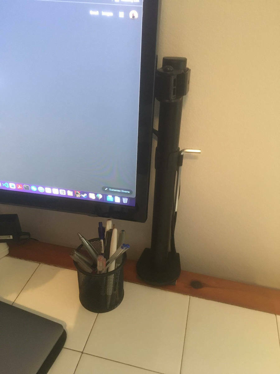 VonHaus Computer Monitor Ständer Bildschirm bis 32" mit Arm Schwarz (3005115)