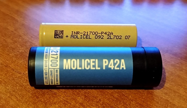 Molicel P42A Επαναφορτιζόμενη Μπαταρία 21700 Li-ion 4000mAh 3.7V 1τμχ