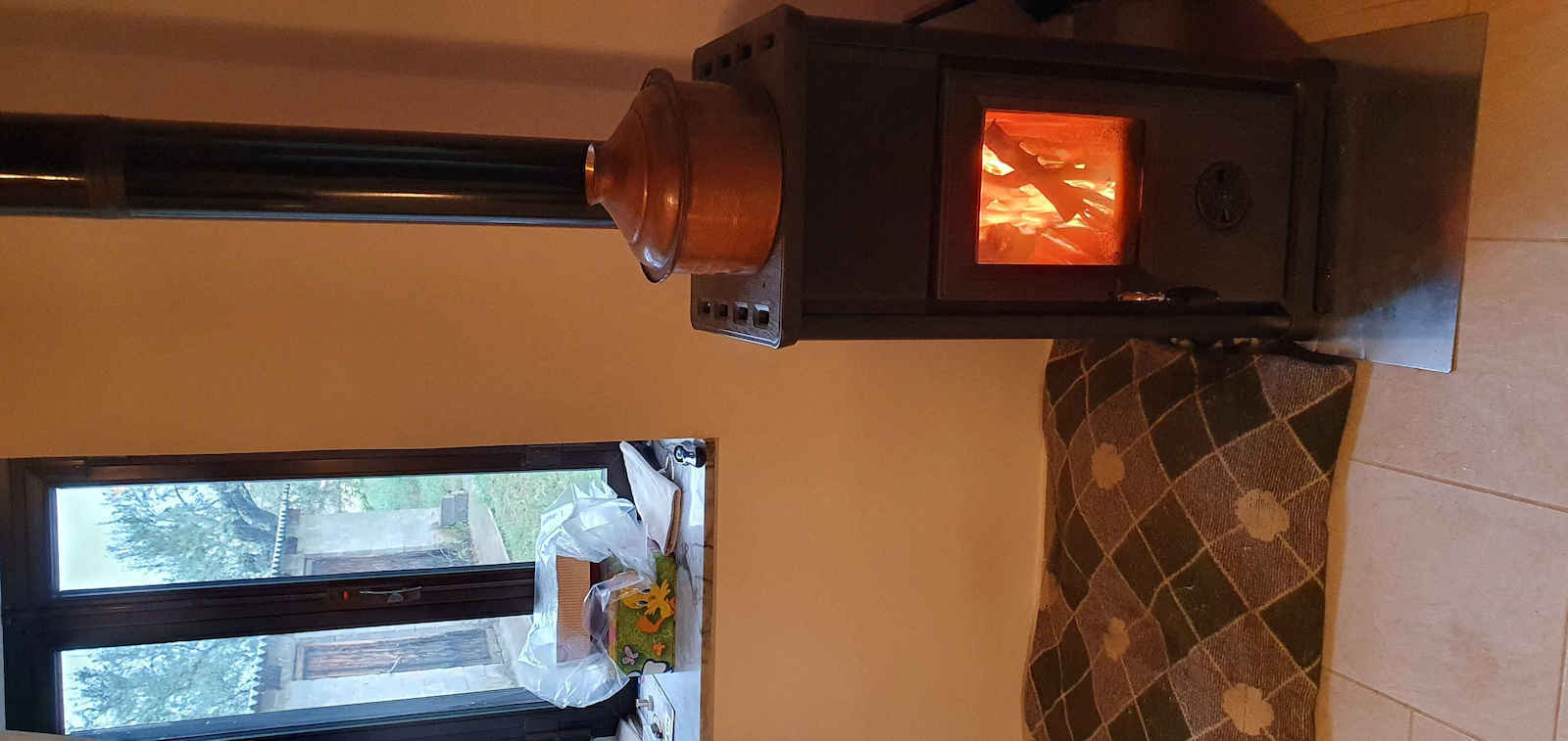 La Nordica Tea Μεταλλική Ξυλόσομπα 6.6kW Μαύρη