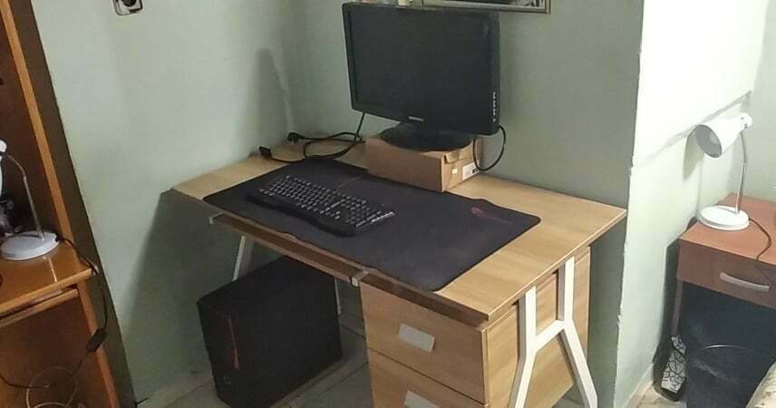 Desk Unit Wooden Sonoma with Metal Legs 120x60x73cm