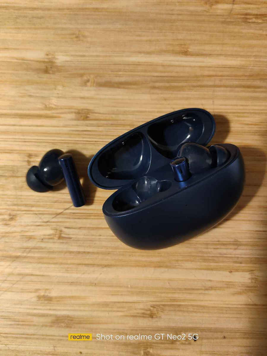 Realme Buds Air 2 Bluetooth-Freisprecheinrichtung Kopfhörer mit Schweißresistenz und Ladeetui Schwarz