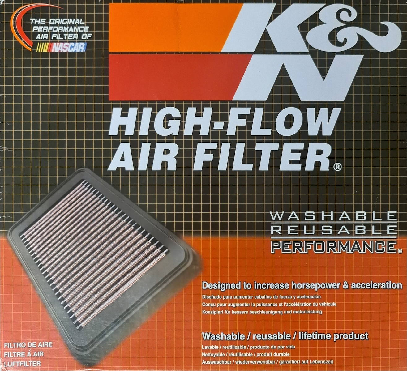 K&N Freeflow Air Filter 218x194mm for Renault Megane / Scenic