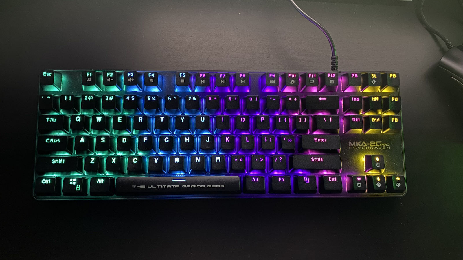 Armaggeddon MKA-2C Pro Gaming Μηχανικό Πληκτρολόγιο Tenkeyless με Custom Blue διακόπτες και RGB φωτισμό (Αγγλικό US)