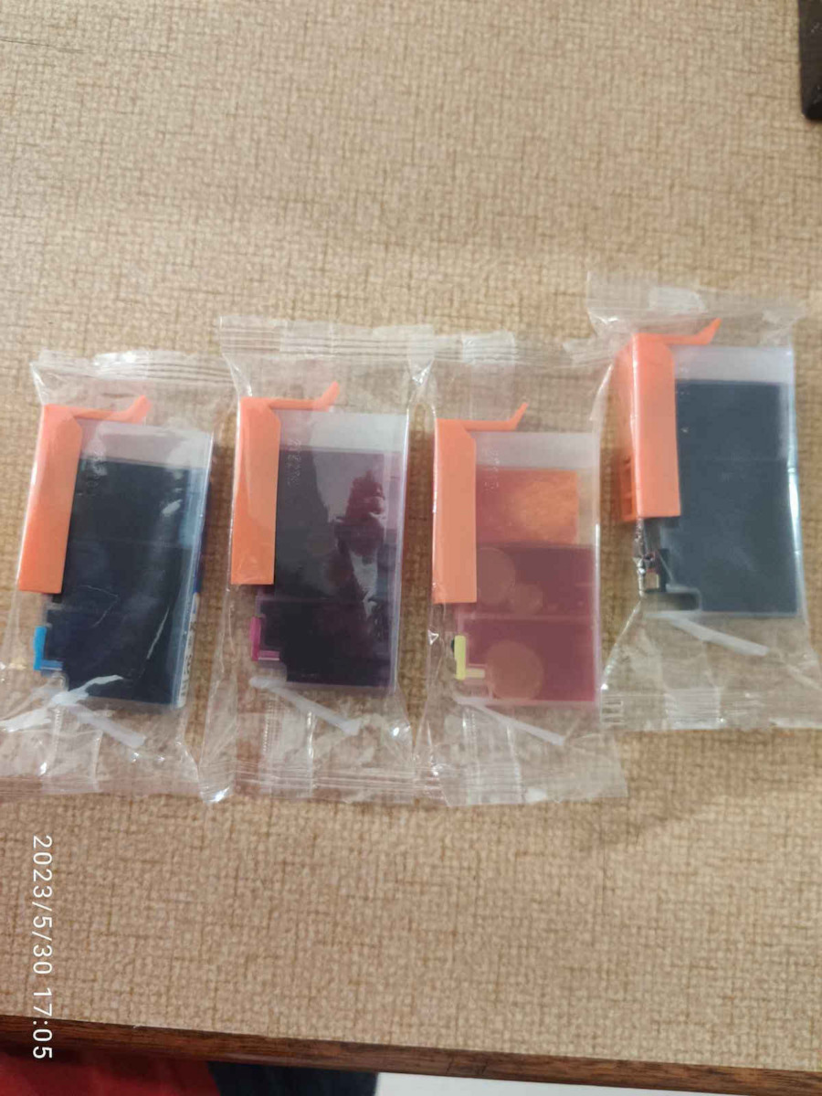 1full Set 4τεμ Συμβατο Καινουργιο Μελανι Hp364xl Black 22ml + Cyan-magenta-yellow 16ml