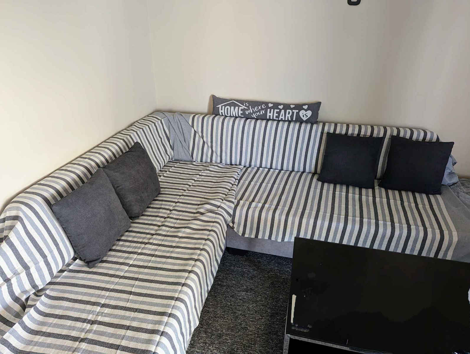 Fylliana Multi Stripe Ριχτάρι Διθέσιου Καναπέ 170x230εκ. Μπεζ