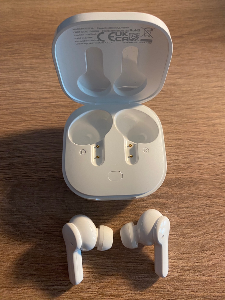 QCY T13 In-ear Bluetooth Handsfree Ακουστικά με Αντοχή στον Ιδρώτα και Θήκη Φόρτισης Μαύρα