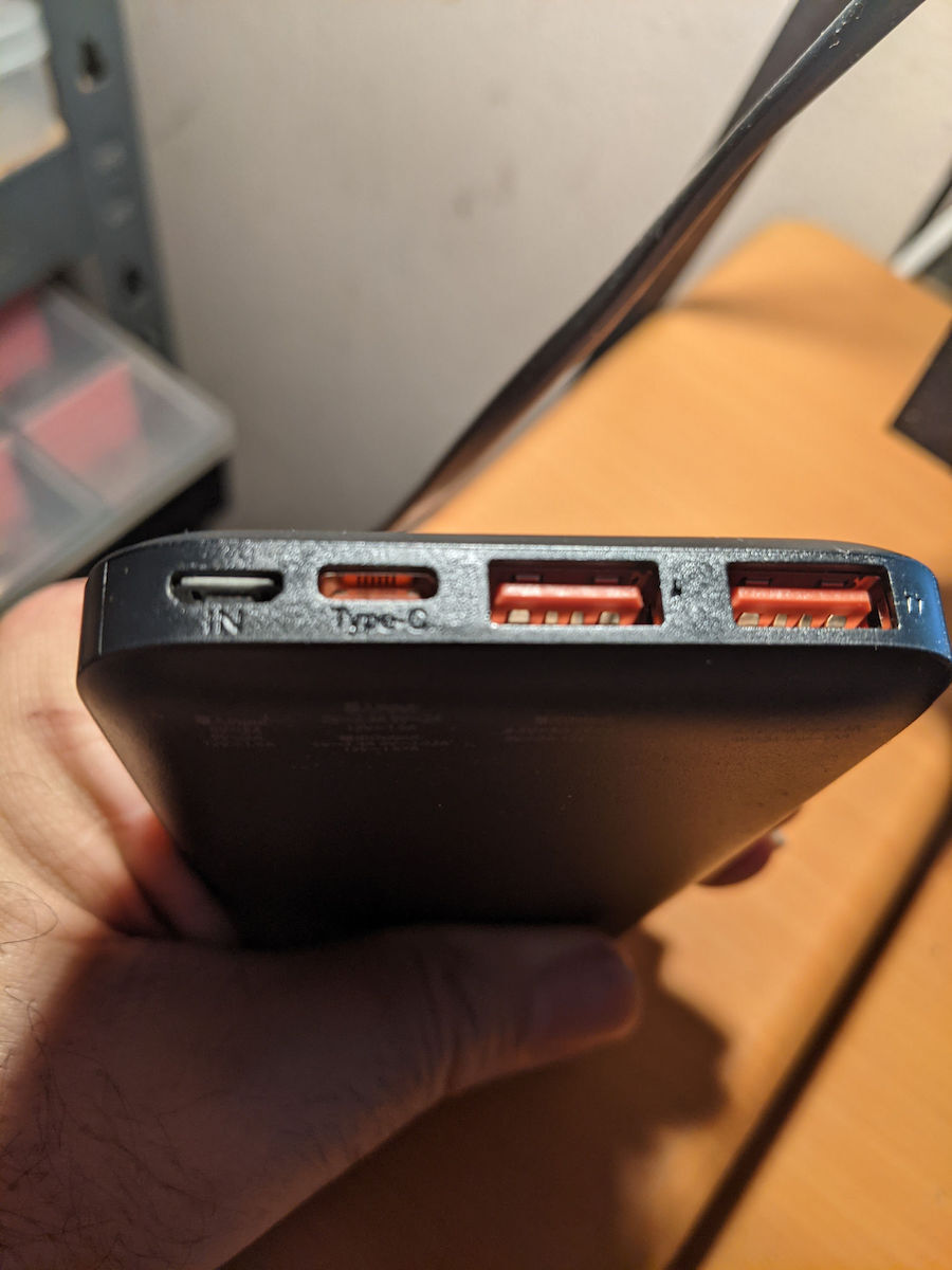 Hoco J101A Astute Power Bank 10000mAh 22.5W with 2 USB-A Ports and USB-C Port Power Delivery / Quick Charge 3.0 Black