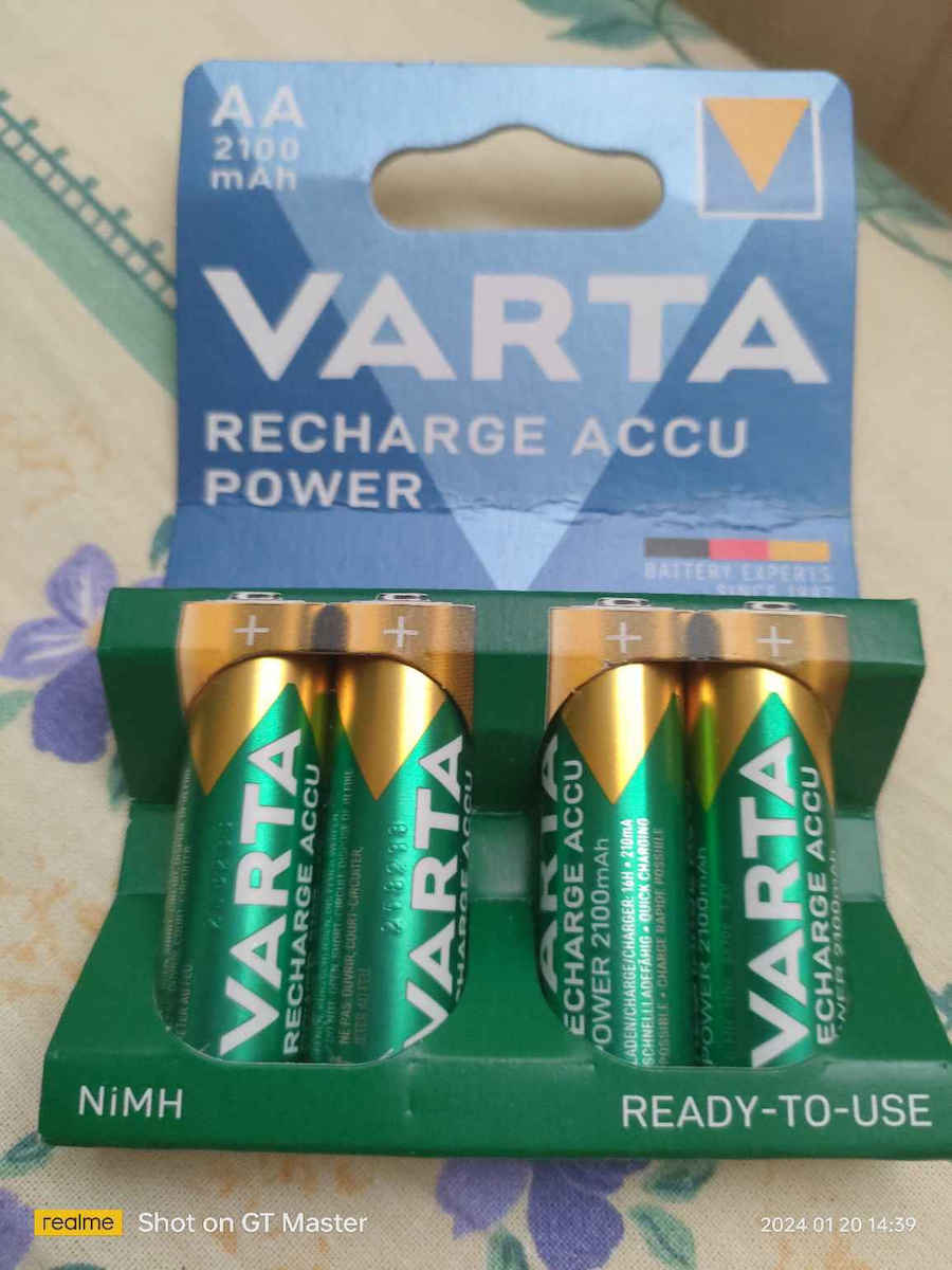 AA Accu Varta 4τμχ Ni-MH Μπαταρίες 1.2V Power Recharge 2100mAh Επαναφορτιζόμενες
