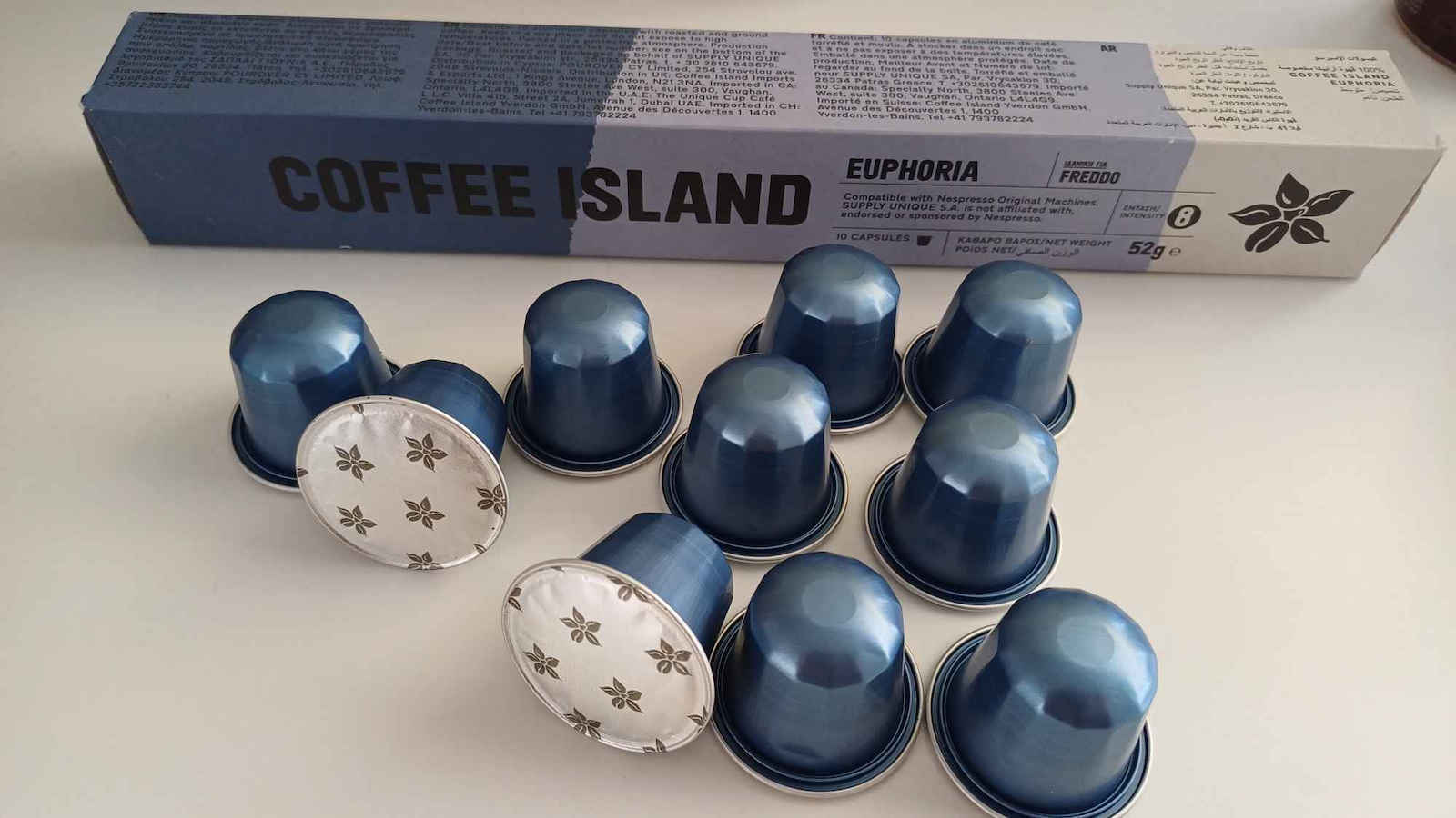 Coffee Island Capsules Espresso Euphoria Compatible with Machine Nespresso 10caps,tobolek