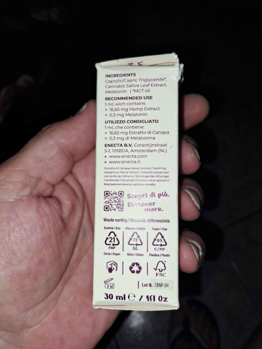 Enecta CBNight Formula Plus Масло Канабис в Капки 30мл