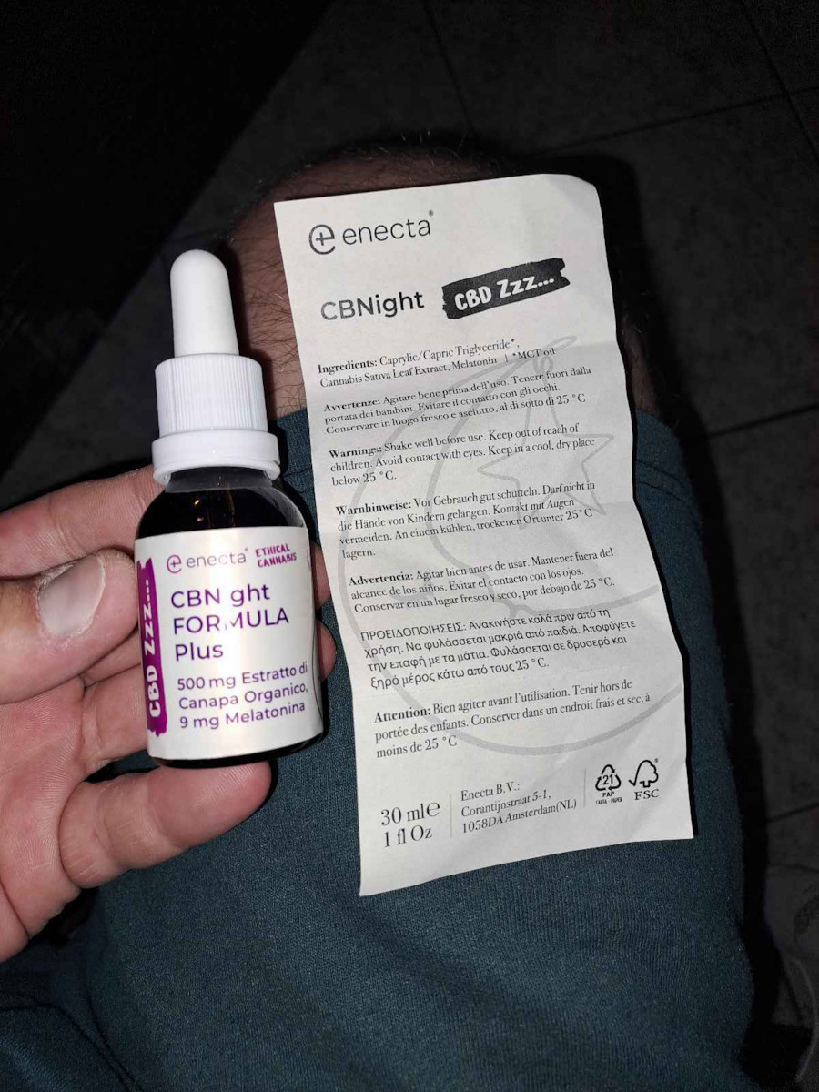 Enecta CBNight Formula Plus Масло Канабис в Капки 30мл