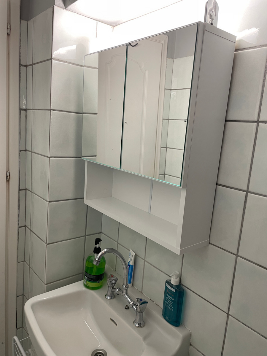 Megapap Trama Badezimmerspiegel aus Spanplatte 60x16.8cm Weiß