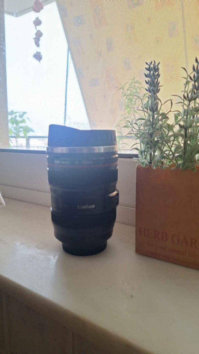 Caniam EF 24-105mm Glass Thermos Plastic 400ml Black