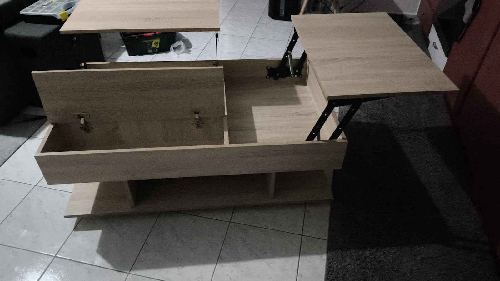 Rectangular Central Coffee Table Linda Wooden Natural W116.5xD70xH40cm
