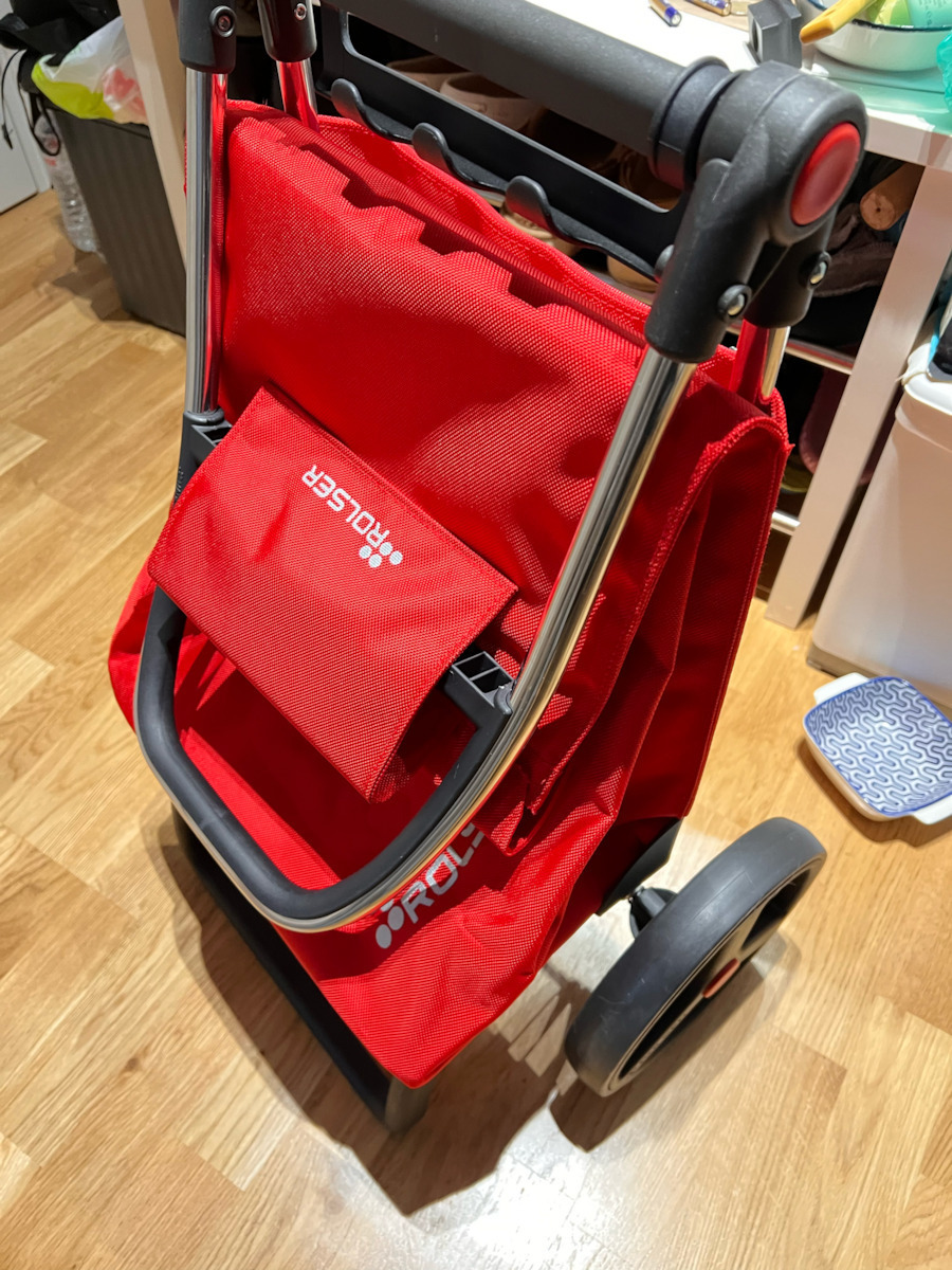 Akanto Mf Stoff Einkaufswagen Klappbar Orangen 41x17x104cm
