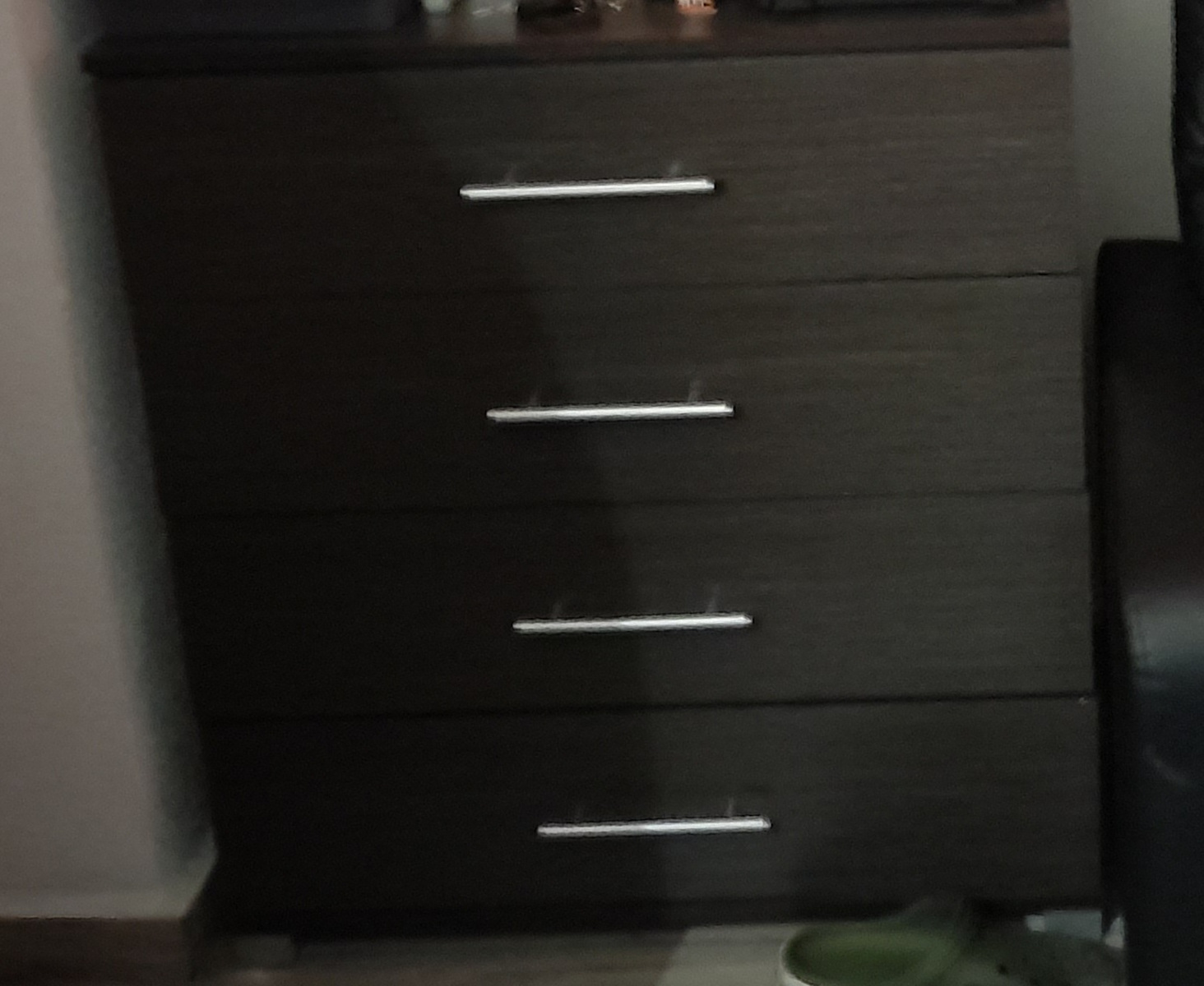 Wooden Bedroom Chest of Drawers Zebrano with 4 Drawers 75x40x83cm