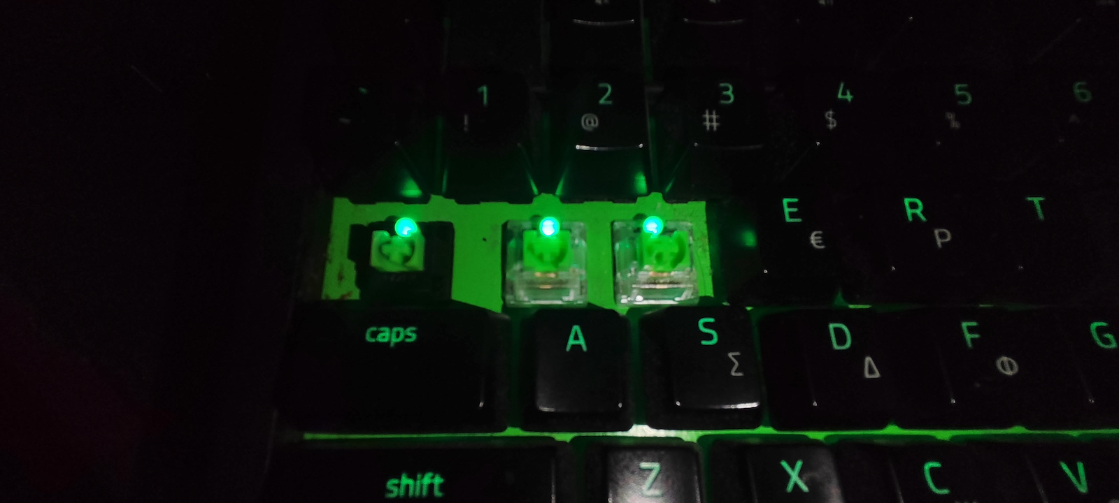 Razer Mechanical Pack 3 Pin Green Clicky Keyboard Switches 3 Pin Green Clicky