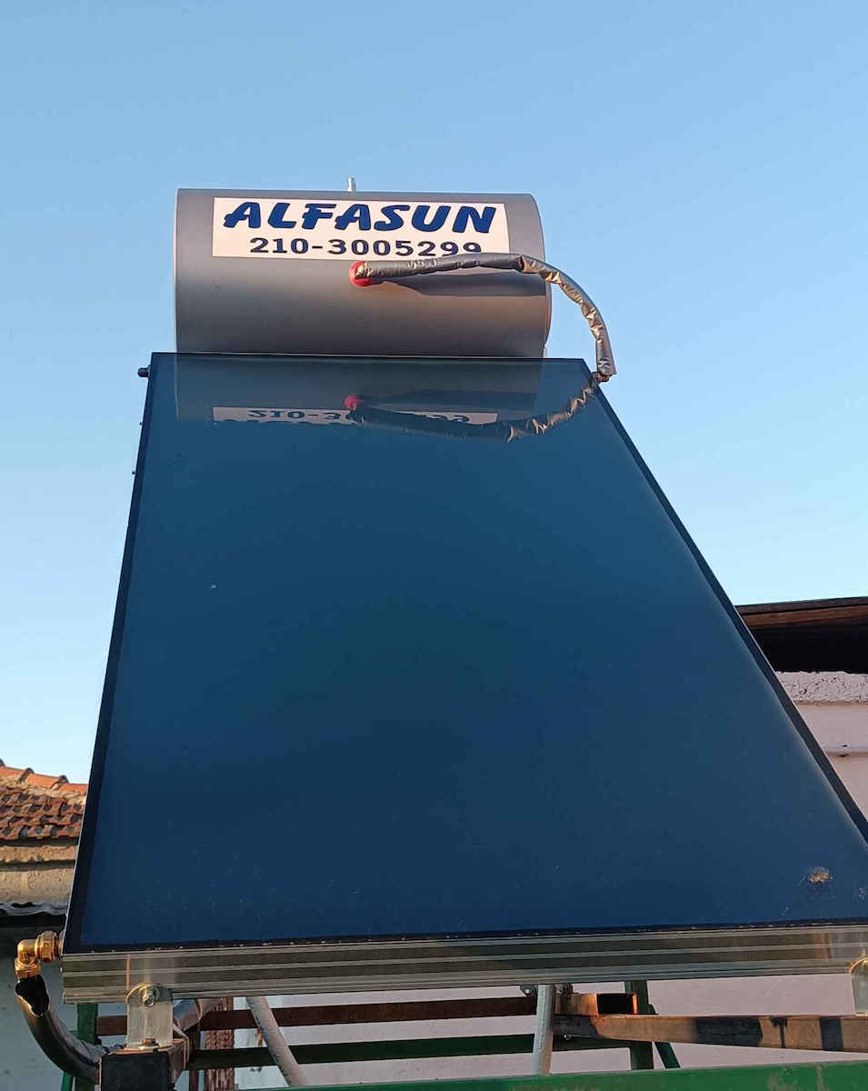 Alfasun Solar-Warmwasserbereiter 130Es Glas Dreifache Energie 2qm Auswahl