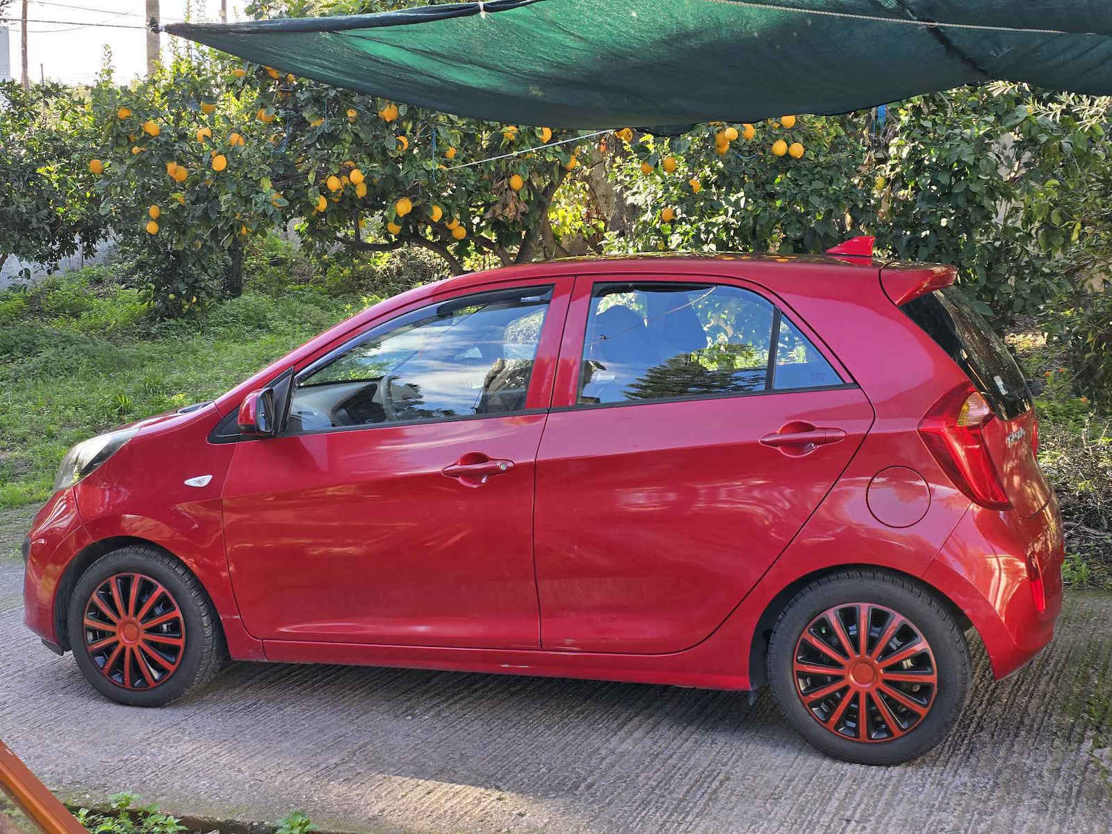 Auto Gs Car Hubcap Set Trend 102253 14" 4pcs Red