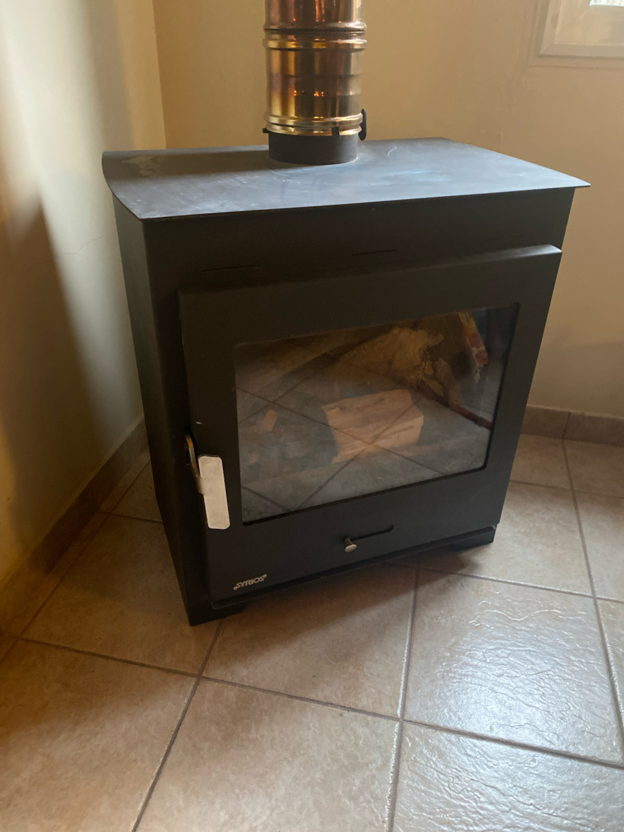 Syrios Menalon Steel Wood Stove 17.5kW Gray