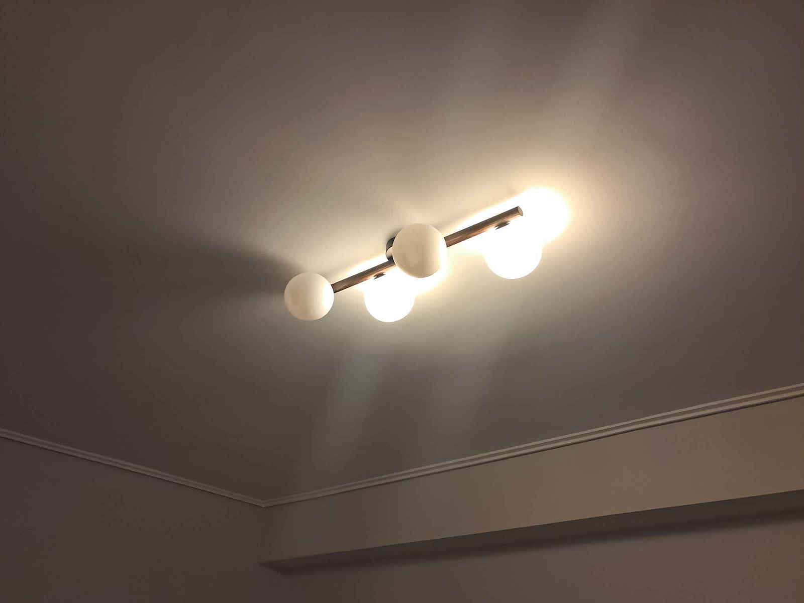 TK Lighting Πλαφονιέρα Οροφής 65εκ. Καφέ με Ντουί G9