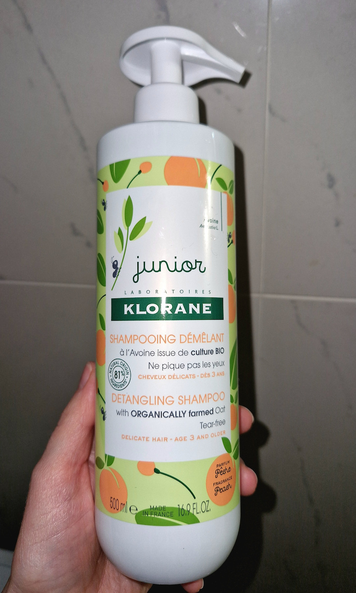 Klorane Organic Kids Shampoo Junior with Peach for Easy Hairstyle in Cream Form 500ml