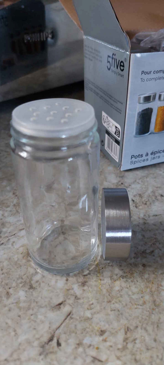 Click Spice Jar Glass Transparent 6pcs