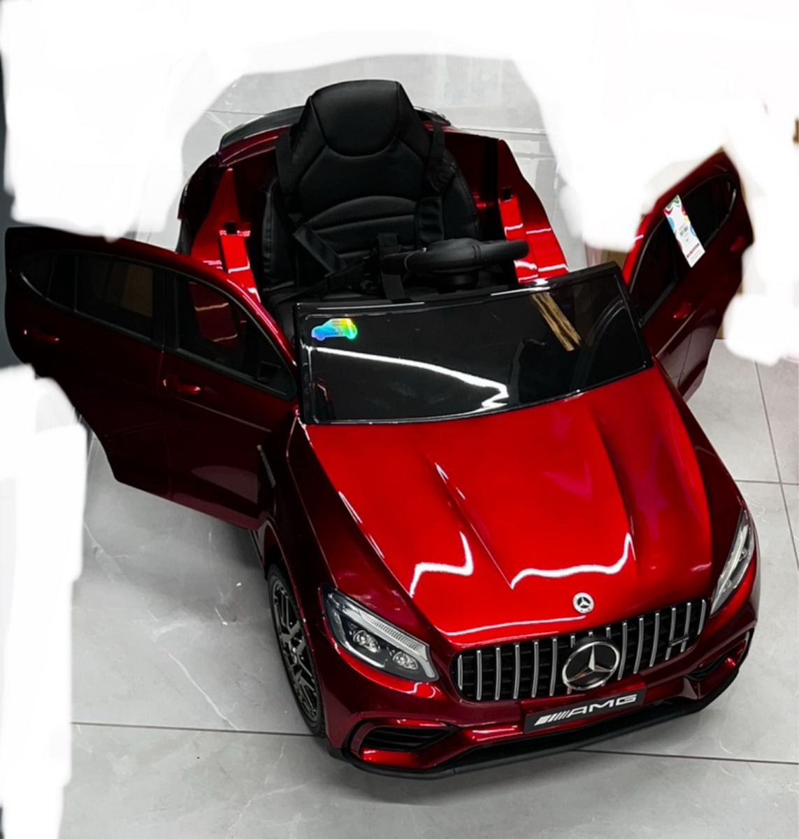 Mercedes Benz GLC 63S Einsitzer mit Fernbedienung Lizensiert 12 Volt Weiß für 1+ Jahre