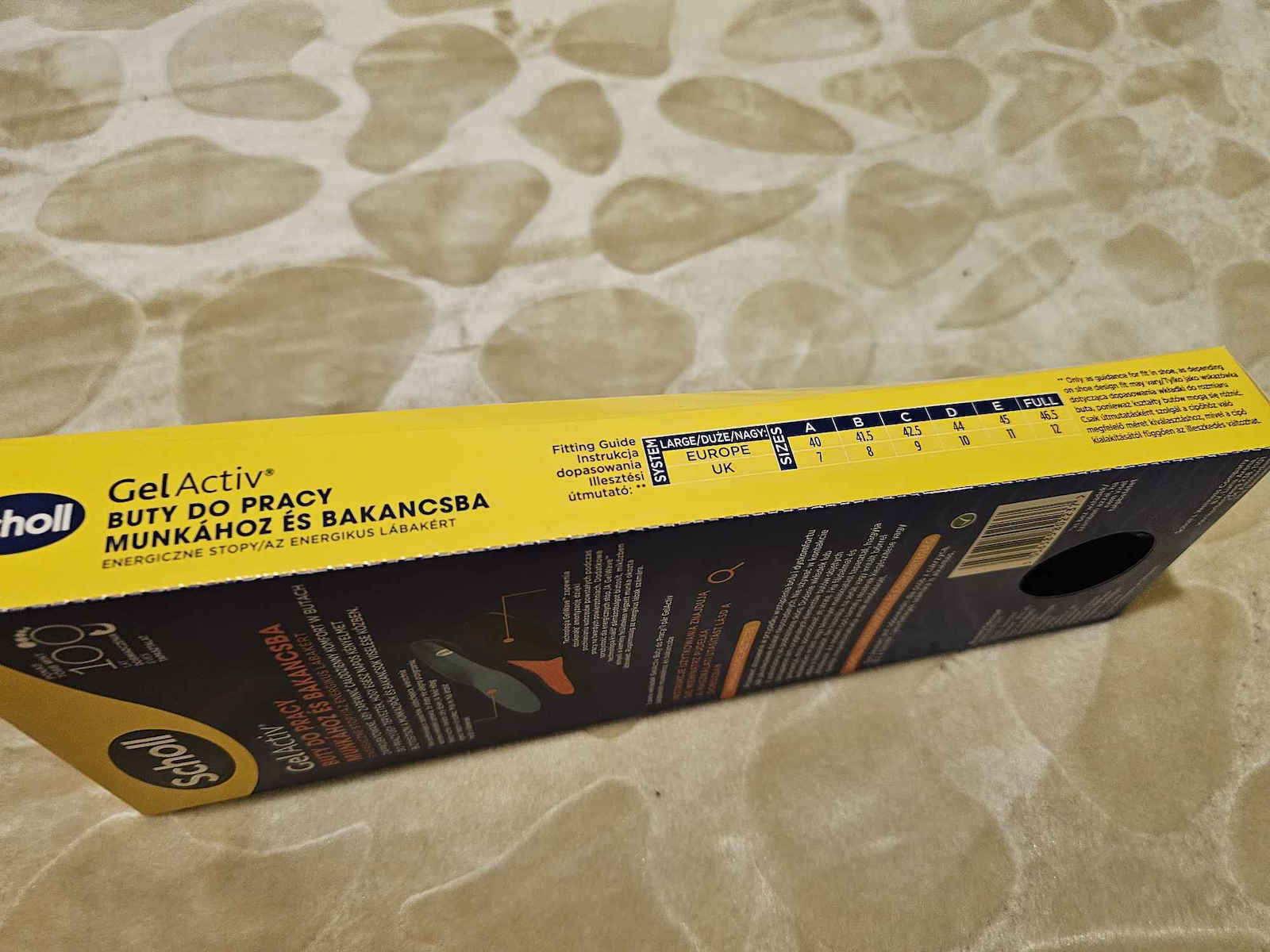 Scholl Gel Activ Ανατομικοί Πάτοι Παπουτσιών Εργασίας F940016834 1τμχ