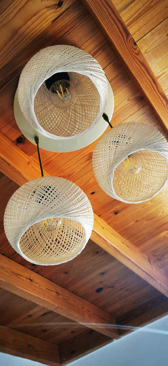 GloboStar Yasam Pendant Light Beige Boho with Rope for Socket E27 35x35x80cm