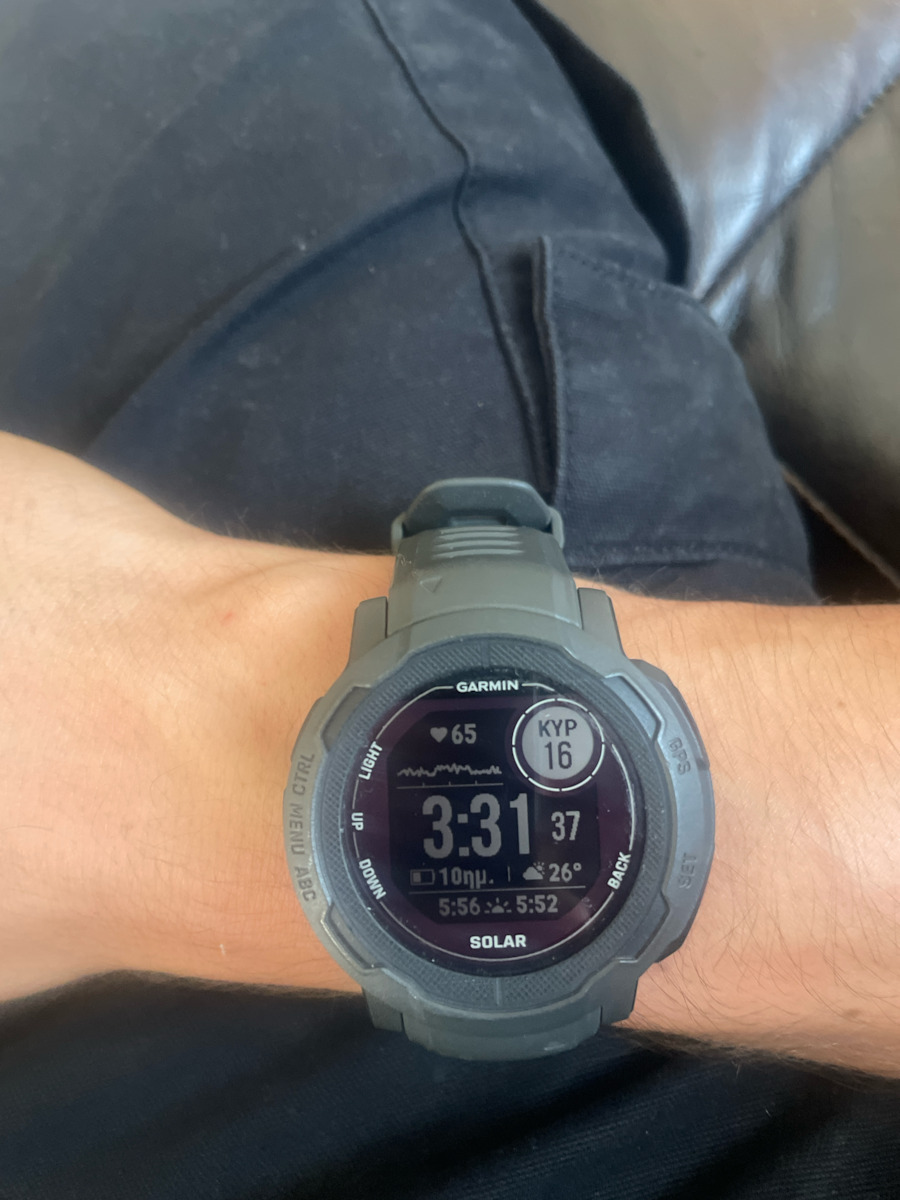 Garmin Instinct 2 Solar 45mm Αδιάβροχο Smartwatch με Παλμογράφο (Graphite)