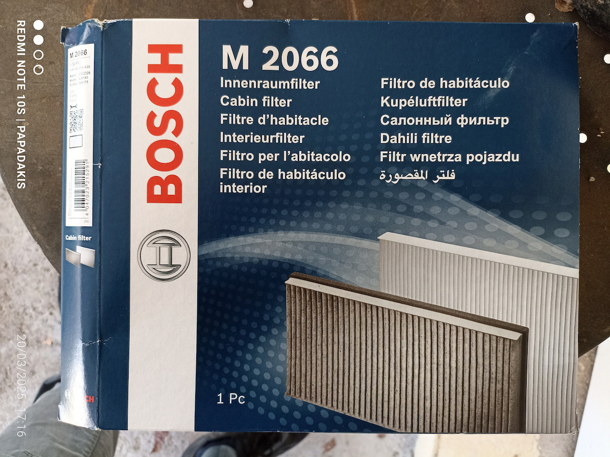 Bosch Cabin Filter Opel Agila Suzuki Ignis Subaru Justy