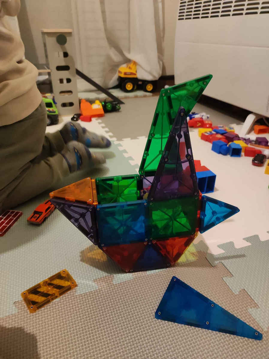Magna-Tiles Magnetic Construction Toy Clear Colors for Children 3+ years+ Years