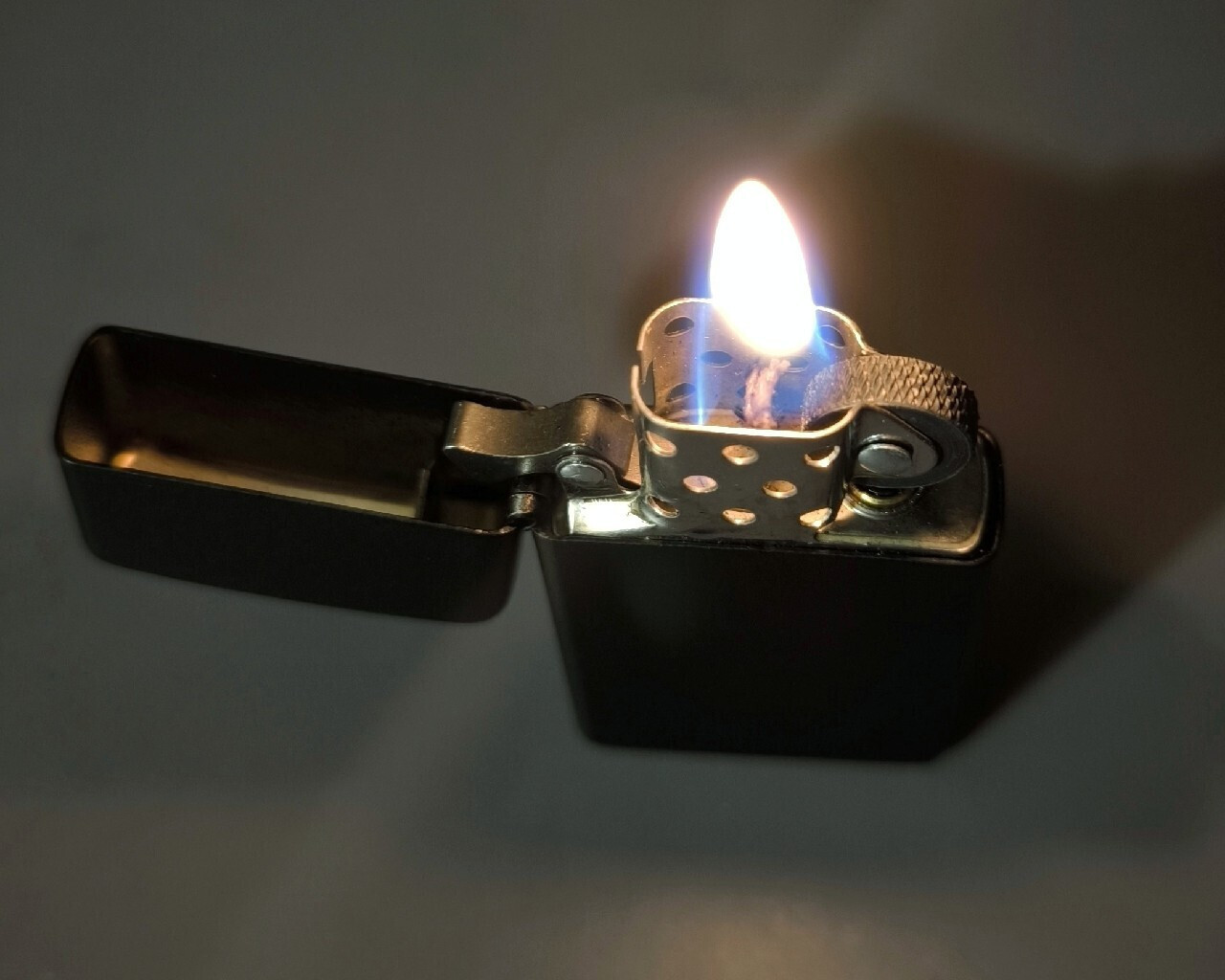 Zippo Slim Windproof Flame Lighter in Black Color