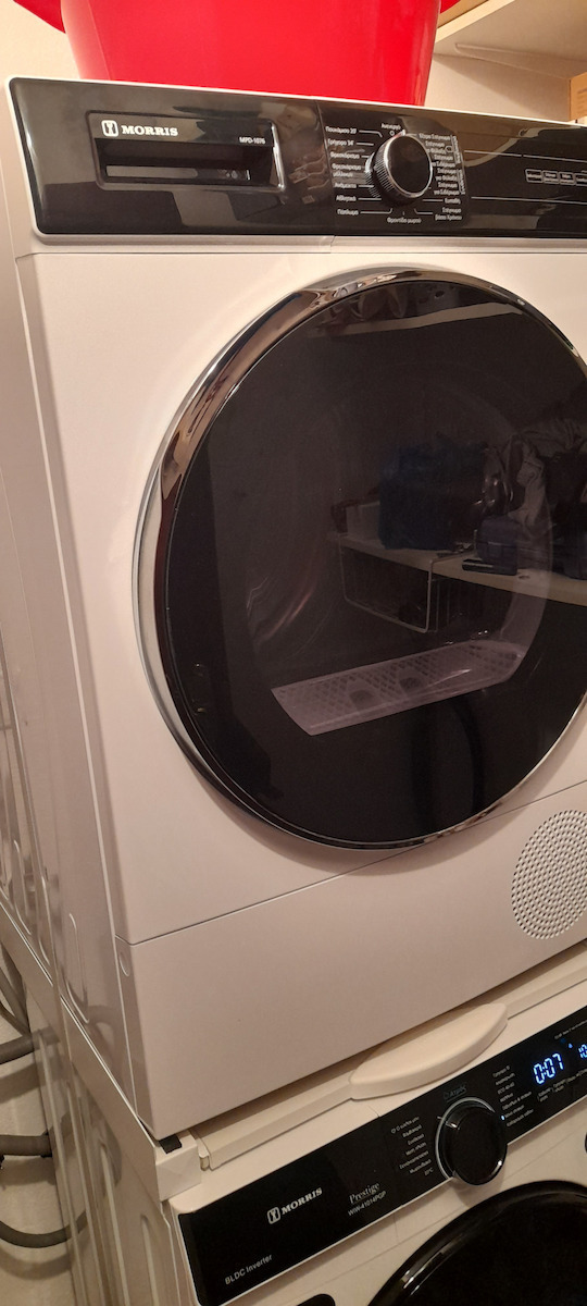 Morris Waschmaschine 10kg mit Dampftechnologie 1400 Umdrehungen Wasser-Magie-Schlauch WIW-41014PGP