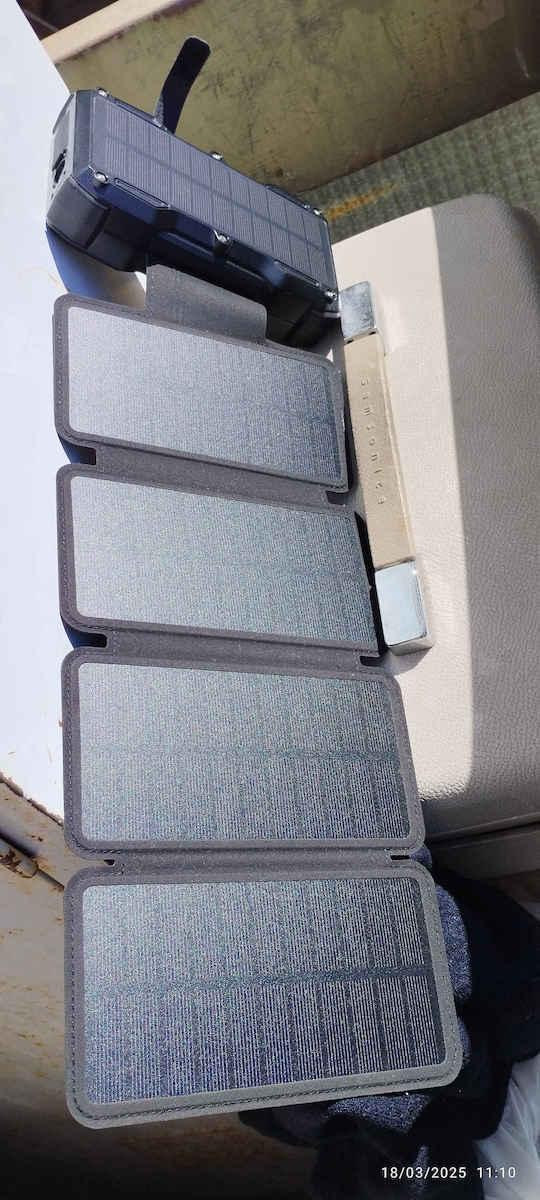 Sandberg 5-Panel Solar Power Bank 27000mAh with 2 USB-A Ports and USB-C Port Black