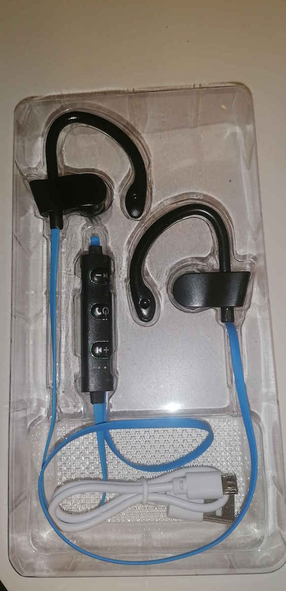 Esperanza EH188B In-Ear Bluetooth-Freisprecheinrichtung Kopfhörer mit Schweißresistenz Blau