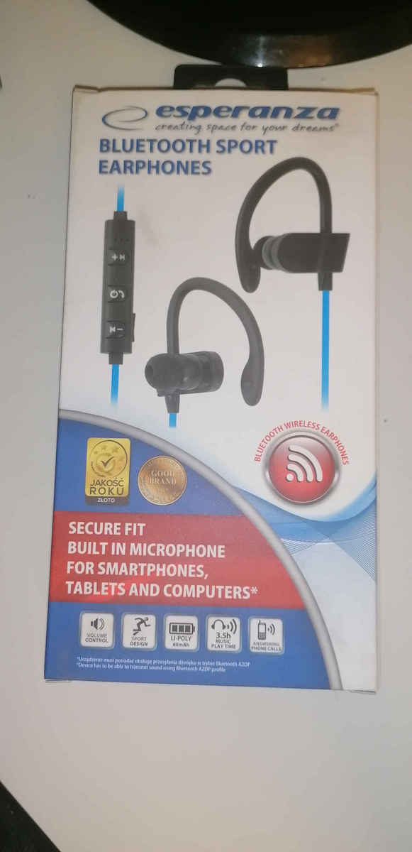 Esperanza EH188B In-Ear Bluetooth-Freisprecheinrichtung Kopfhörer mit Schweißresistenz Blau