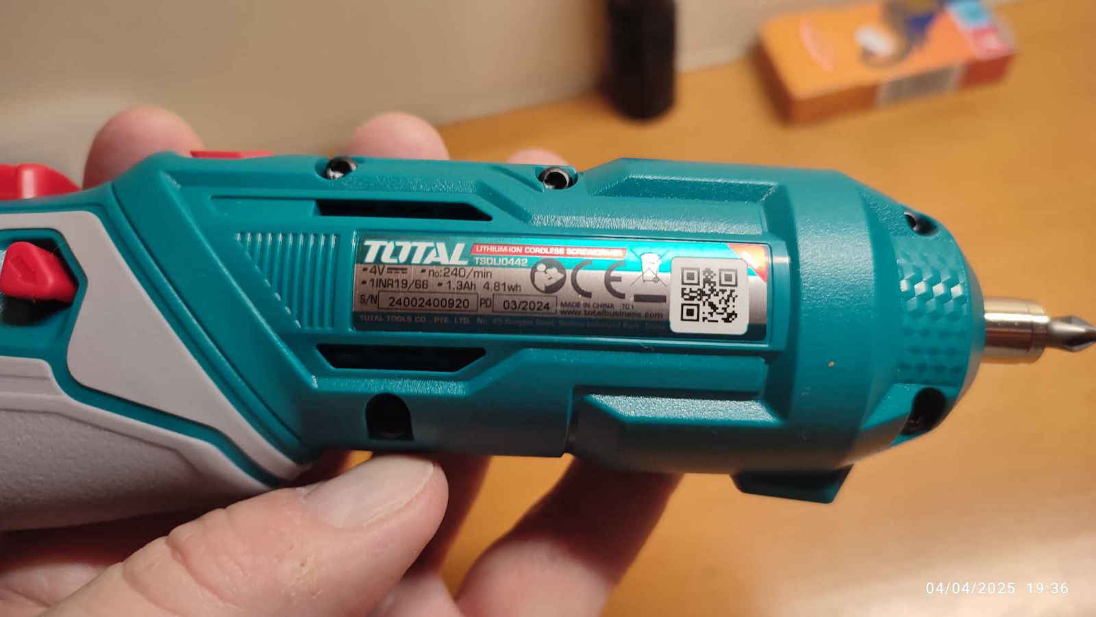 Total TSDLI0442 Κατσαβίδι Μπαταρίας 4V 1x1.5Ah