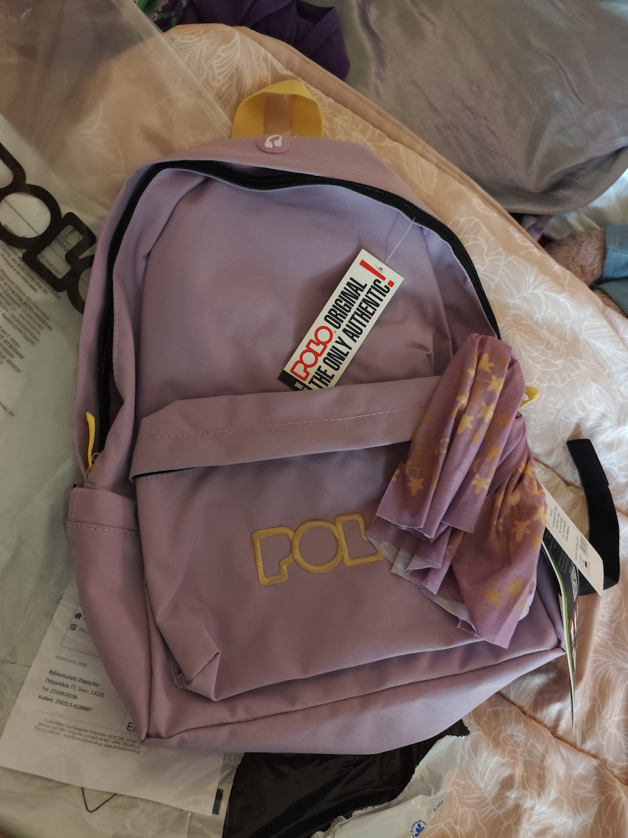 Polo Original Scarf Σχολική Τσάντα Πλάτης Γυμνασίου - Λυκείου Γκρι 20lt 2024