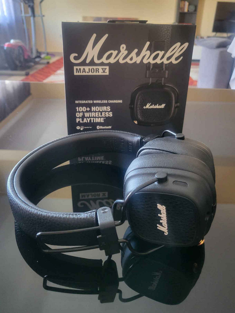 Marshall Major V Ασύρματα / Ενσύρματα On Ear Ακουστικά με 100 ώρες Λειτουργίας και Quick Charge Midnight Blue (MARSMVLEBLUE)