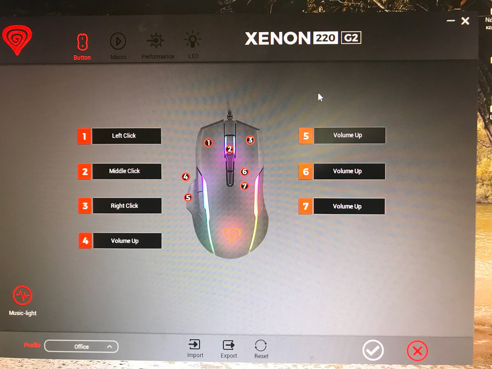Genesis Xenon 220 G2 RGB Геймърска Мишка 6400 DPI Черен