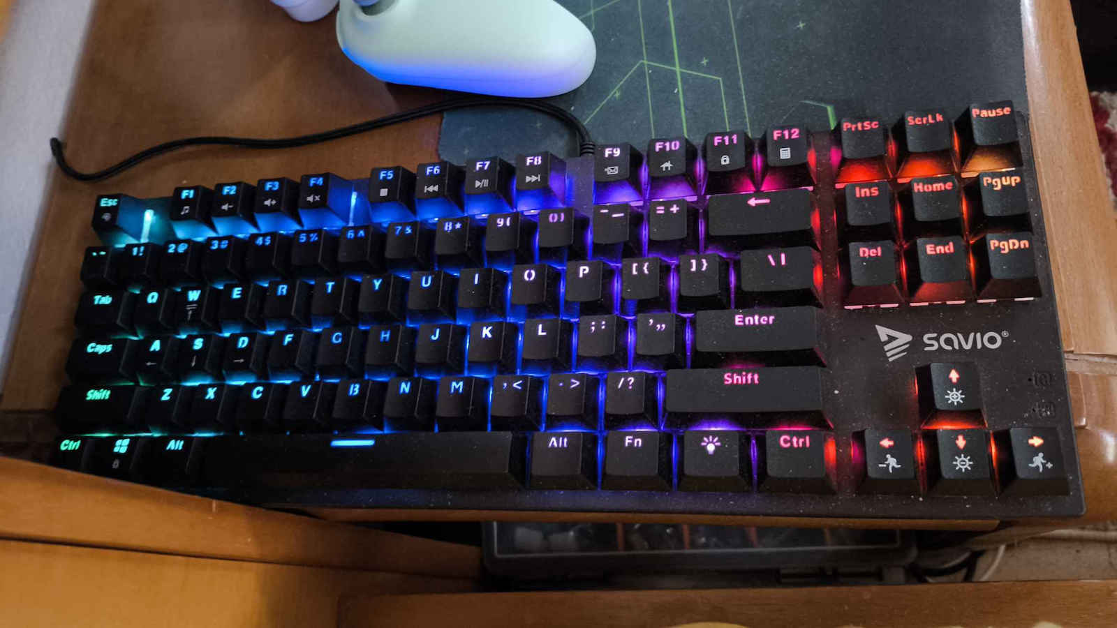 Savio Tempest X2 RGB Gaming Mechanical Keyboard Tenkeyless with Outemu Brown switches and RGB lighting (English US)