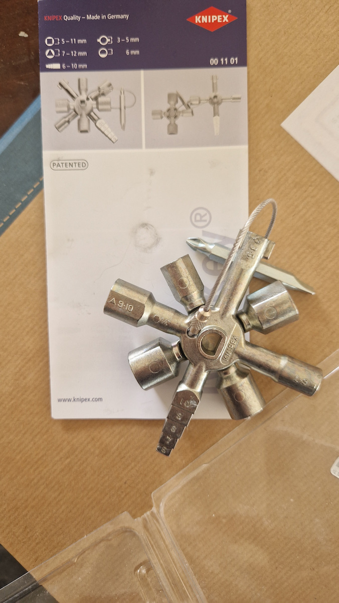 Knipex Set Multi-Key Twinkey für alle Schränke von zentralen Anlagen 1Stück