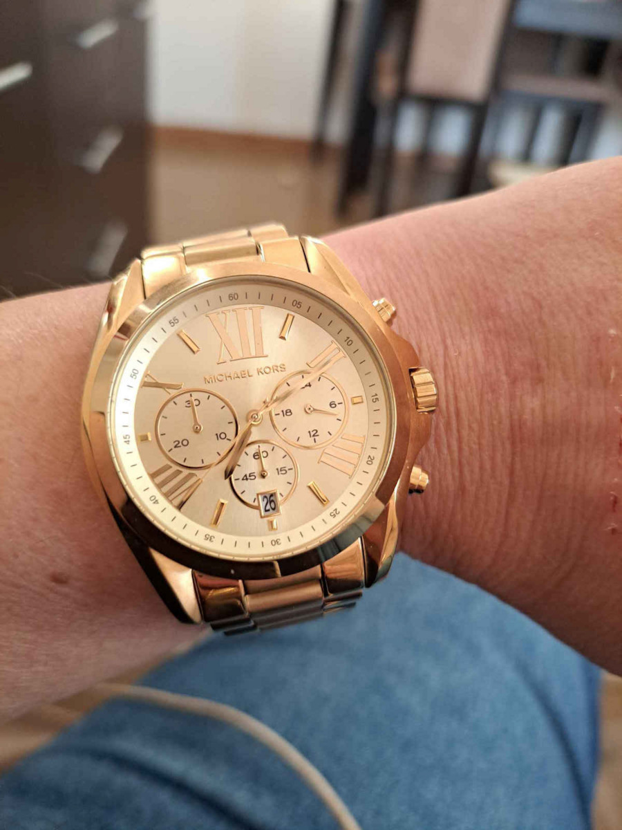 Michael Kors Bradshaw Women's Watch Chronograph with Gold Metal Bracelet