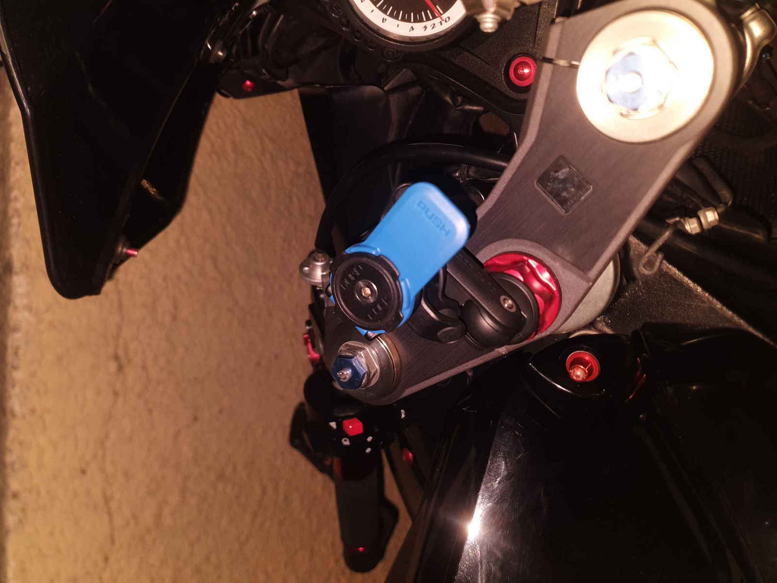 Quad Lock Fork Stem Mount Phone Motorcycle with Case for Steering Wheel